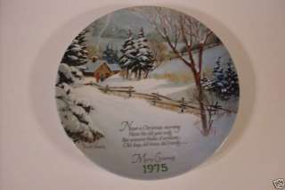 1975 COLLECTOR PLATE WINTERSCENE BY ROBERT LAESSIG  