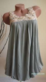 VinTaGE Tenki Rosen Ballon Longshirt Mini Kleid 36/38*  