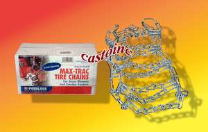 Maxtrac Tire Chains Tractor 2 Link, For Snow or Mud, Zinc Plated 