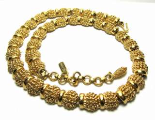 Pretty Monet Gold Tone Necklace  