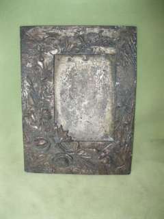 Very rare beautiful antique pewter decorated picture frame. 19 century