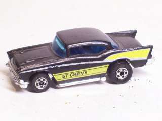 Vintage 1976 Mattel Hot Wheels 57 Chevy Black and Yellow  