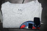 NEW AX ARMANI EXCHANGE MUSCLE SLIM FIT GRAY Classic Logo T SHIRTS 