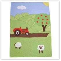 Baby/ Nursery /Boys / Kids Farm Yard Tractor Bedding Patchwork Quilted 