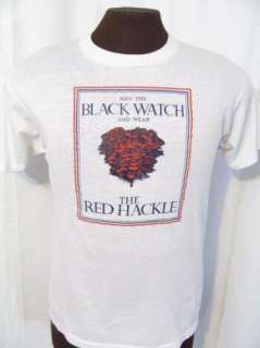 vintage THE BLACK WATCH SCOTTISH ARMY 80s retro t shirt M  