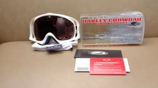 Oakley Crowbar Polarized Snow Goggles NIB Matte White/VR28 02 022 