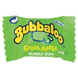 Green Apple Bubbaloo Liquid Filled Retro Bubble Gum  
