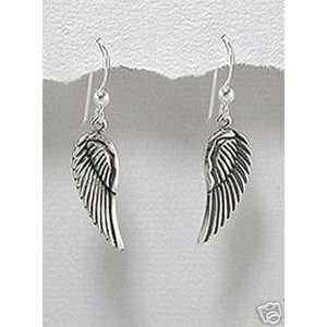  Sterling Silver Angel Wing Earrings Christian Jewelry 