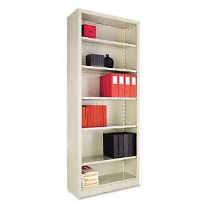 Alera  Steel Bookcase, 6 Shelves, 34 1/2w x 13d x 84h, Putty    Sold 