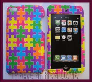 Green Purple Blue Yellow Red Color Puzzle Hard Case Cover for iPod 