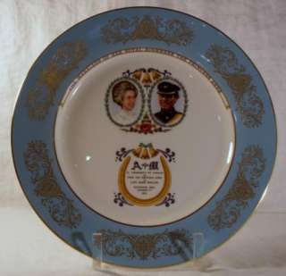 Aynsley Commemorative Plate Marriage of Princess Anne  