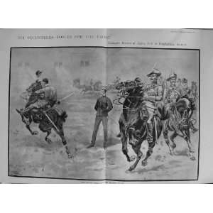   1900 YEOMANRY RECRUITS HORSES KNIGHTSBRIDGE BARRACKS