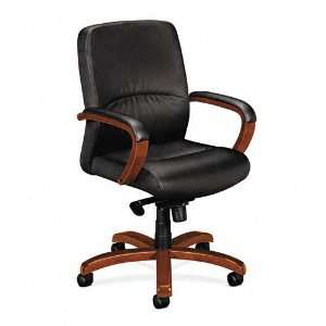  Basyx  VL880 Series Managerial Mid Back Leather Chair 