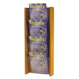   Buddy 0632 Oak / Acrylic 4 Tier File Folder Organizer
