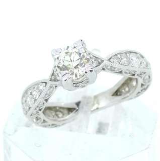   Brilliant Diamond Engagement Ring F Color SI1 Clarity Cushion Halo