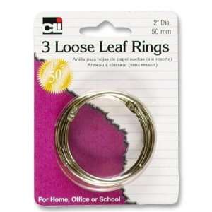  CHARLES LEONARD, INC Looseleaf Ring, 2 Diameter, 3 per 