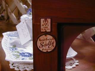 SCULLY HAND CARVED ENGLISH CHINA CABINET, VERY NICE  