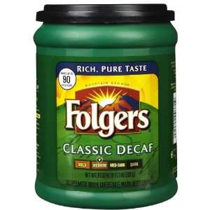 Folgers Classic Decaf Medium Roast   12 Pack  Grocery 