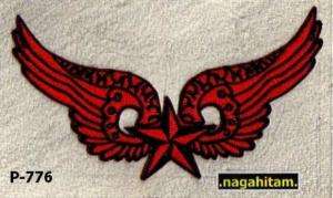   patch 776   Ecusson brodé patche Red Star on wings