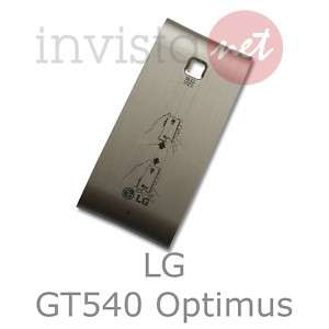 Original LG GT540 Optimus Akku Deckel Rück Cover silber  