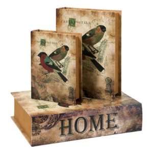  IMAX Jayleen Canvas Book Boxes   Set of 3   3.5W x 11H in 