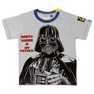 Star Wars Darth Vader is my Father Kids T shirt Top Grey Black 