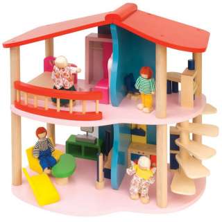 WOODEN DOLLS HOUSE by LEOMARK NEW & BOXED  