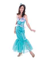 Womens Disney Deluxe Ariel Costume $49.99 Retail Value $74.99 In 