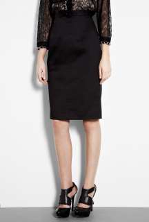 Cotton Stretch Pencil Skirt by D&G