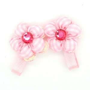  (Pink) Baby/ Toddler /Girl Flower Shaped Mini Hair Clip 