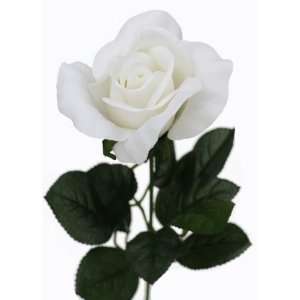   Ivory Rose Stem   Silk Rose Ivory   Wedding Flowers 