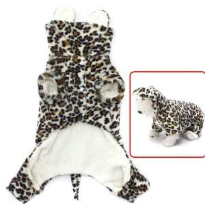   Pet Dog Puppy Leopard Hoodie Hooded Coat Jumpsuit Costume (S) Pet