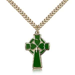  IceCarats Designer Jewelry Gift Gold Filled Celtic Cross Pendant 