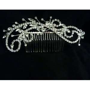  Side Comb Marquise Swirls Sparkle Rhinestone Crystal Wedding Hair 