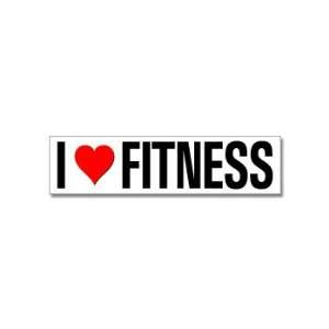  I Love Heart Fitness   Window Bumper Stickers Automotive