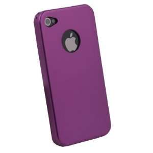  Purple Aluminum Metal Cover Case For iPhone 4 4S Cell 