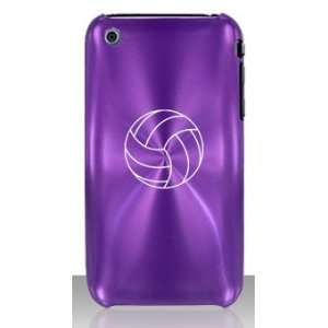   Purple C271 Aluminum Metal Back Case Volleyball Cell Phones
