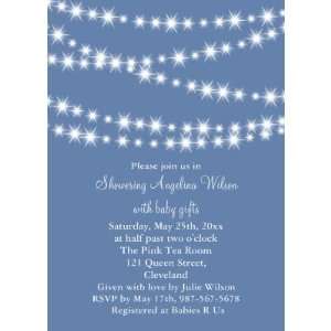 Twinkle Twinkle Little Star Invitation (blue) (10 pack)  Toys & Games 