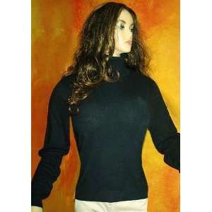  Victorias Secret Navy Blue Cashmere Turtleneck Sweater XL 