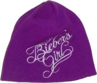 JUSTIN BIEBER BIEBERS GIRL PINK OFFICIAL KNIT BEANIE  