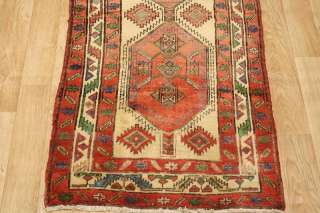  Muted Tribal Meshkin Runner Persian Wool Oriental Area Rug Carpet 4x12