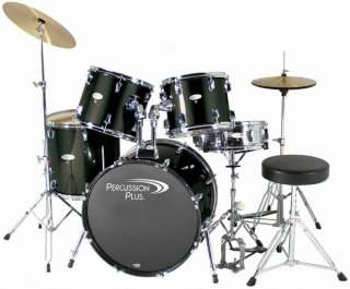 Percussion Plus PP3500 5 Piece Full Size Drum Set Kit w/ Cymbals 