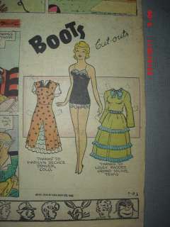 Boots Sunday Page with Uncut Paper Doll from 7/18/1948  