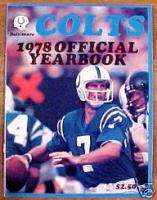 1978 Baltimore Indianapolis Colts Football NFL Yearbook  