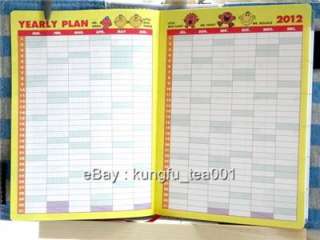 2012 Mr.Happy Schedule Monthly Weekly Planner Organizer Diary w Cotton 