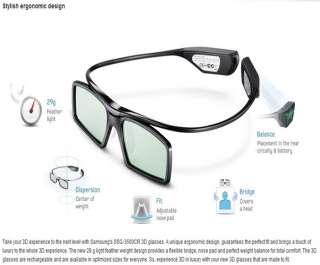 SAMSUNG SSG 3500CR 3D Rechargeable Glasses 2011 TVs 1EA FREE WORLD 