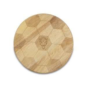  University   Goal cutting board is a 12.5 round x 0.75 board 