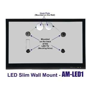  Arrowmounts Fixed Cable TV Wall Mount for LED Slim TVs for 32 