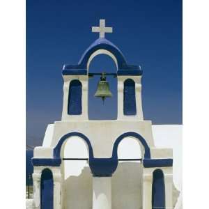  Exterior View of a White Church with Blue Accents and a 