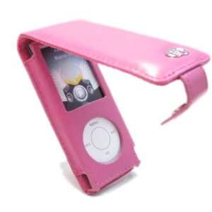 APPLE IPOD IV NANO 4th Generation  Chromatic HOT PINK Leather Vertical 